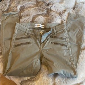 Olive Cropped Jeans